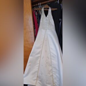 Morilee By‎ Madeline Gardner Womens 10 Halter Corset Beading Wedding Dress New